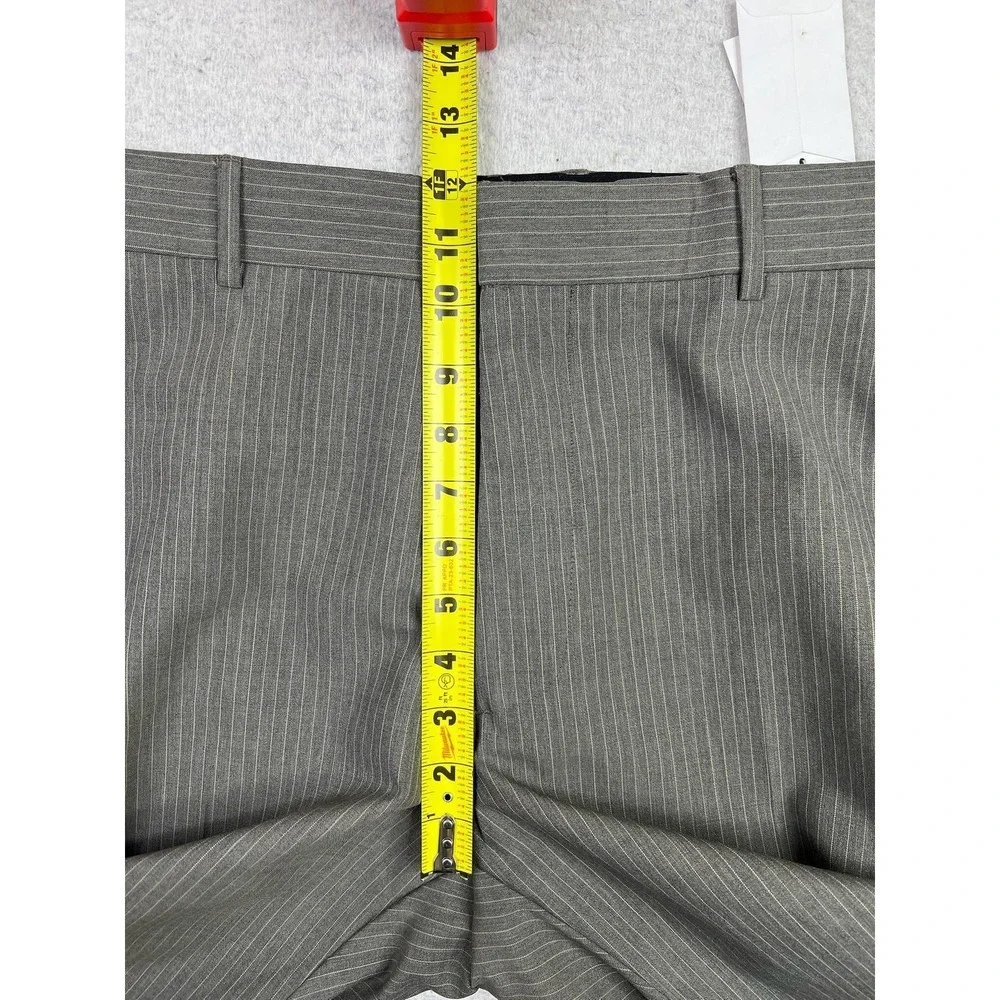 Banana Republic Dress Pants Mens 35x32 Gray Wool Blend Pinstripe Lined Business‎